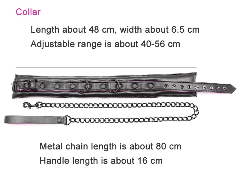 Sex Toys Couple Leather Bdsm Bondage Suit 3pcs Restraint Collar Ankle Sleeve Handcuffs for Sex Bondage Suit Adult Female