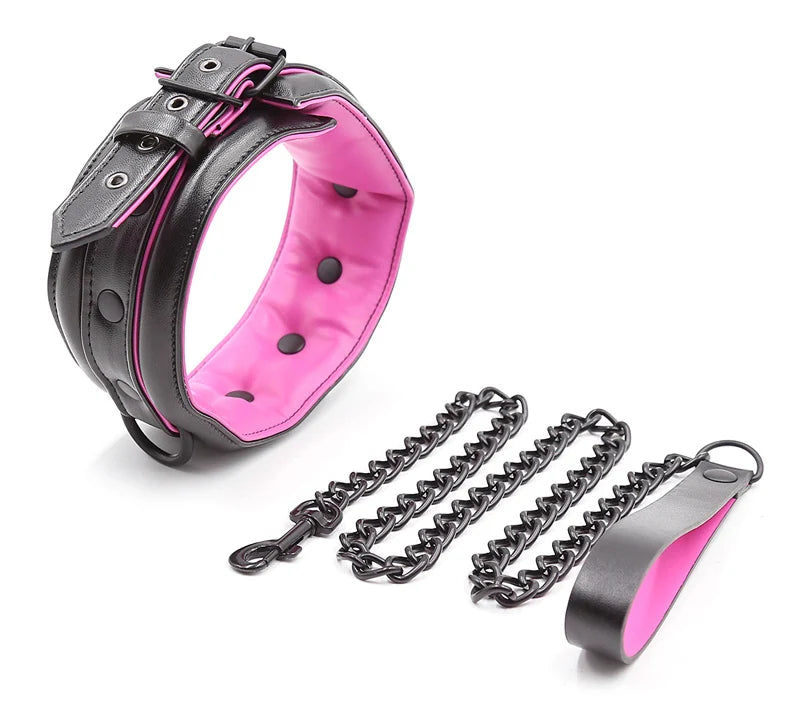 Sex Toys Couple Leather Bdsm Bondage Suit 3pcs Restraint Collar Ankle Sleeve Handcuffs for Sex Bondage Suit Adult Female