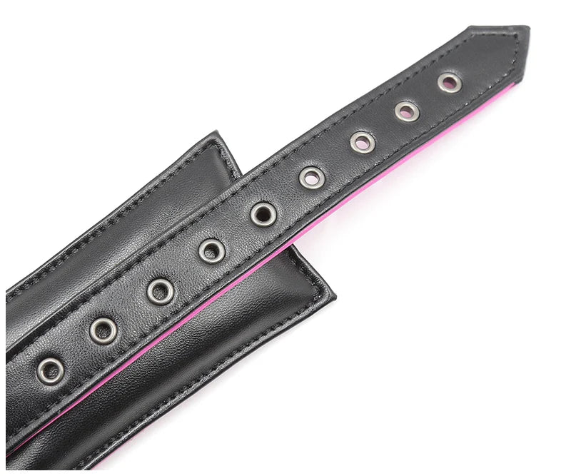 Sex Toys Couple Leather Bdsm Bondage Suit 3pcs Restraint Collar Ankle Sleeve Handcuffs for Sex Bondage Suit Adult Female