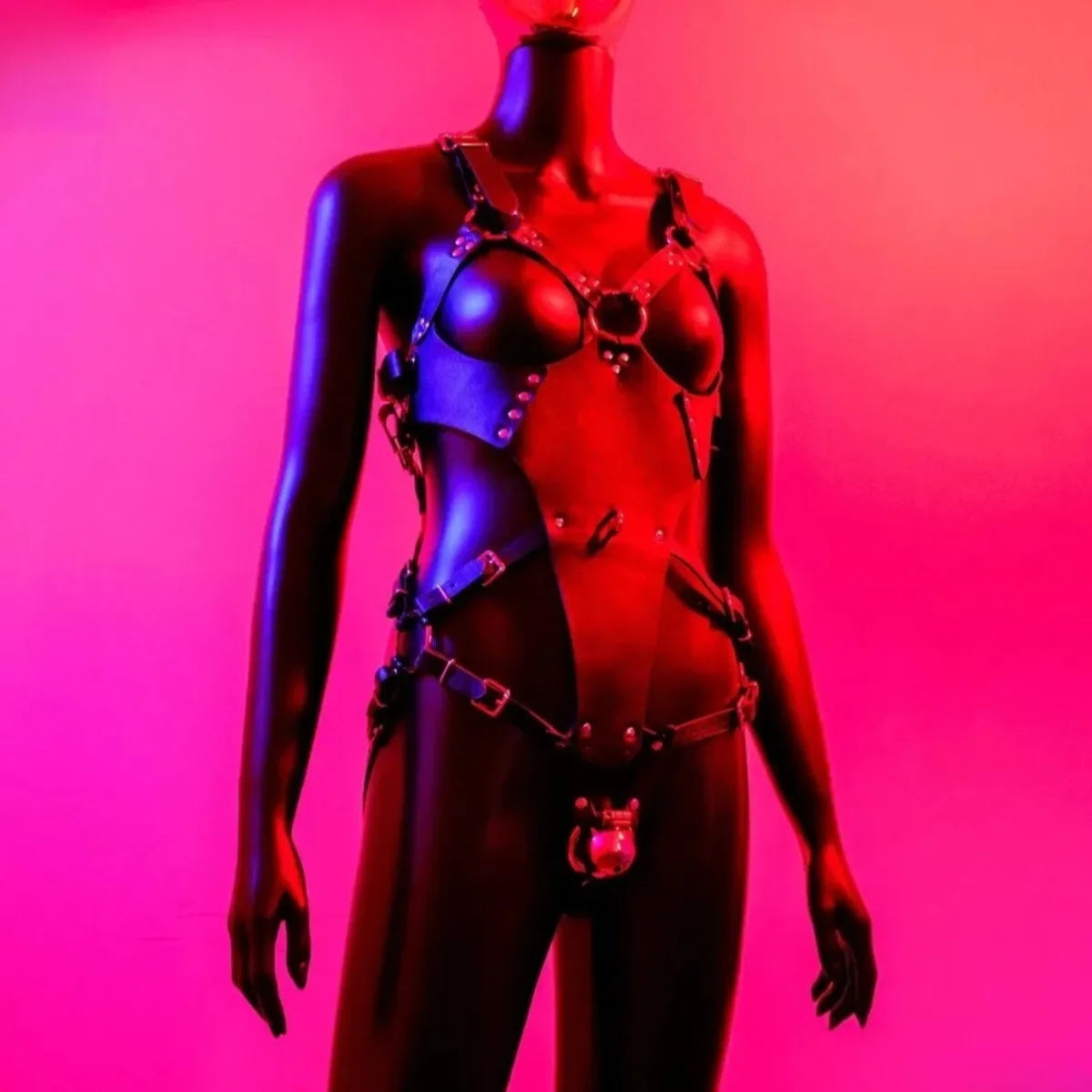 Full Body Bondage Bondage Restraint Straps BDSM Leather Chastity Belt Adult Products Exotic Sex Toys Sissy Adjustable Straps18+