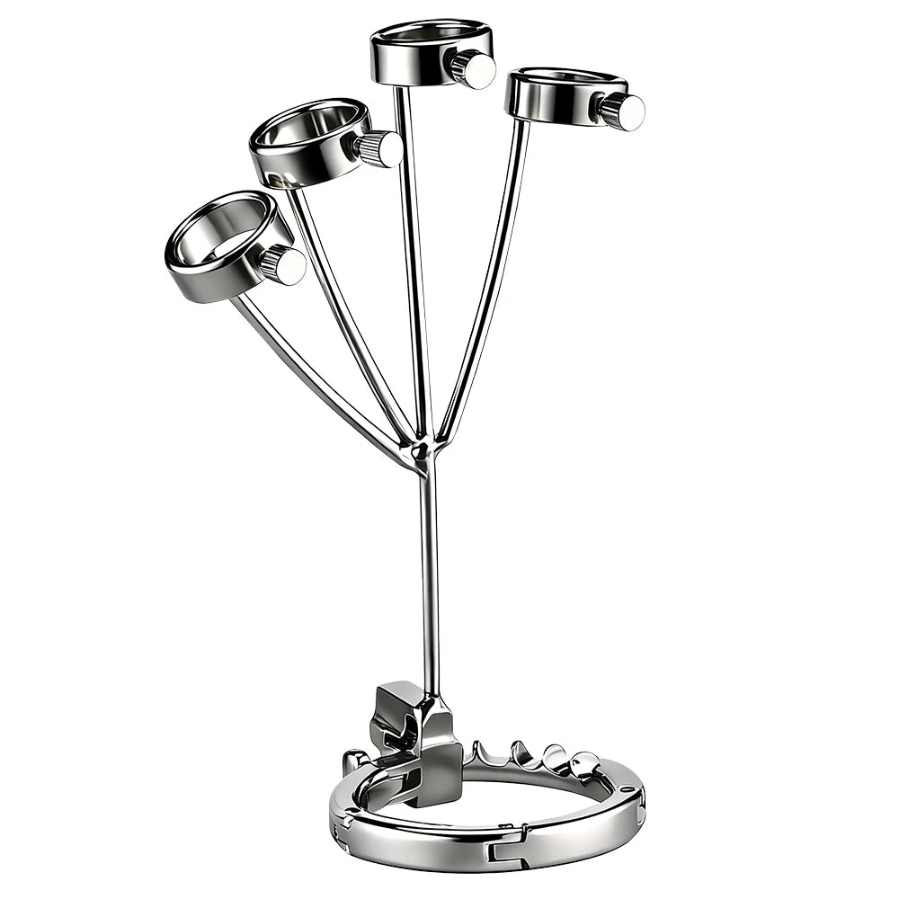1set,Ring Handcuffs, Stainless Steel Ring, Screw Adjustment, BDSM Bondage Sex Toy, Unisex Adult Sex Toys for Men Women, Pleasure
