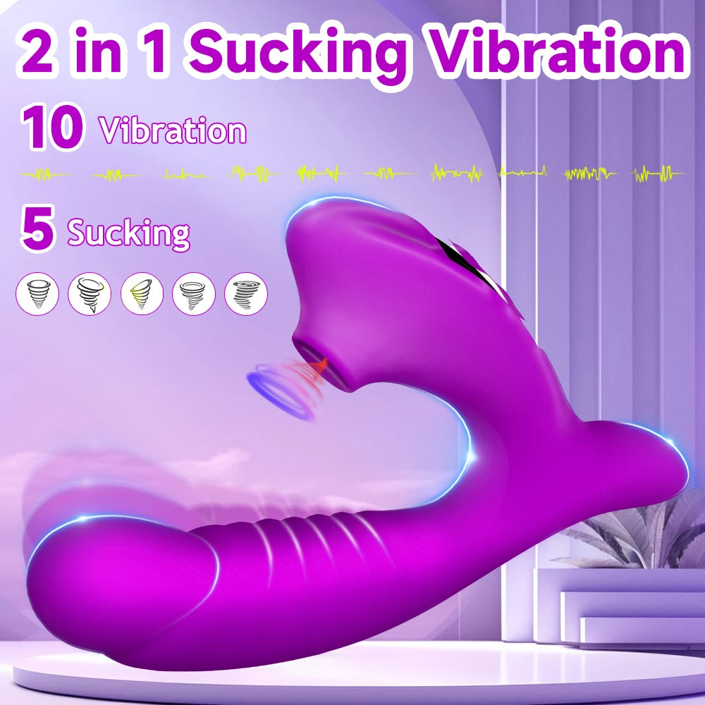 Female Sexual Toy With Vibrating Function For Sucking And Clamping On A Penis 10-Frequency Suction And Vibration Adult Product