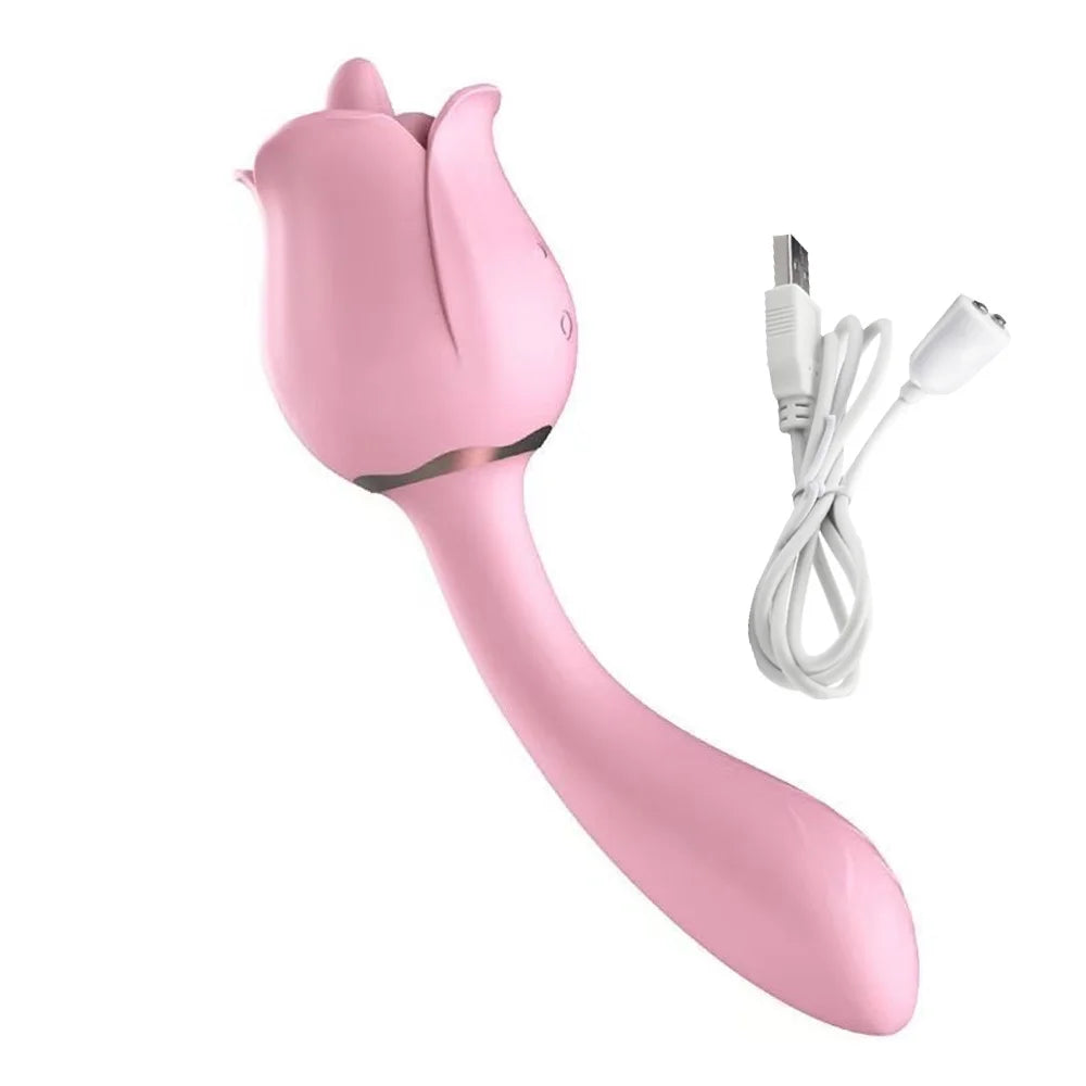 Erotic Rose Rod Vibrators For Women Clitoris Licks Nipple Sucker Sucks Anal Plug Fake Dildos Female Masturbator Sex Toys Adults