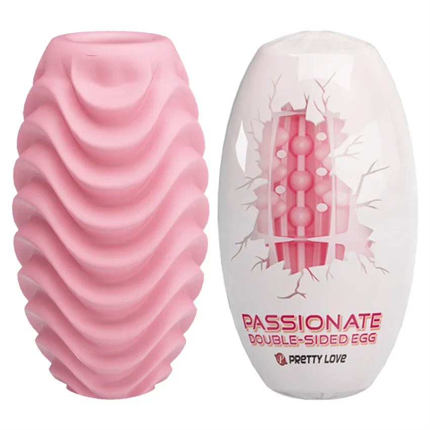 Male Masturbator Egg Erotic Toy for Adultl Silicone Penis Exercise Masturbation Cup Sex Toys for Men Protable Blowjob Sex Shop