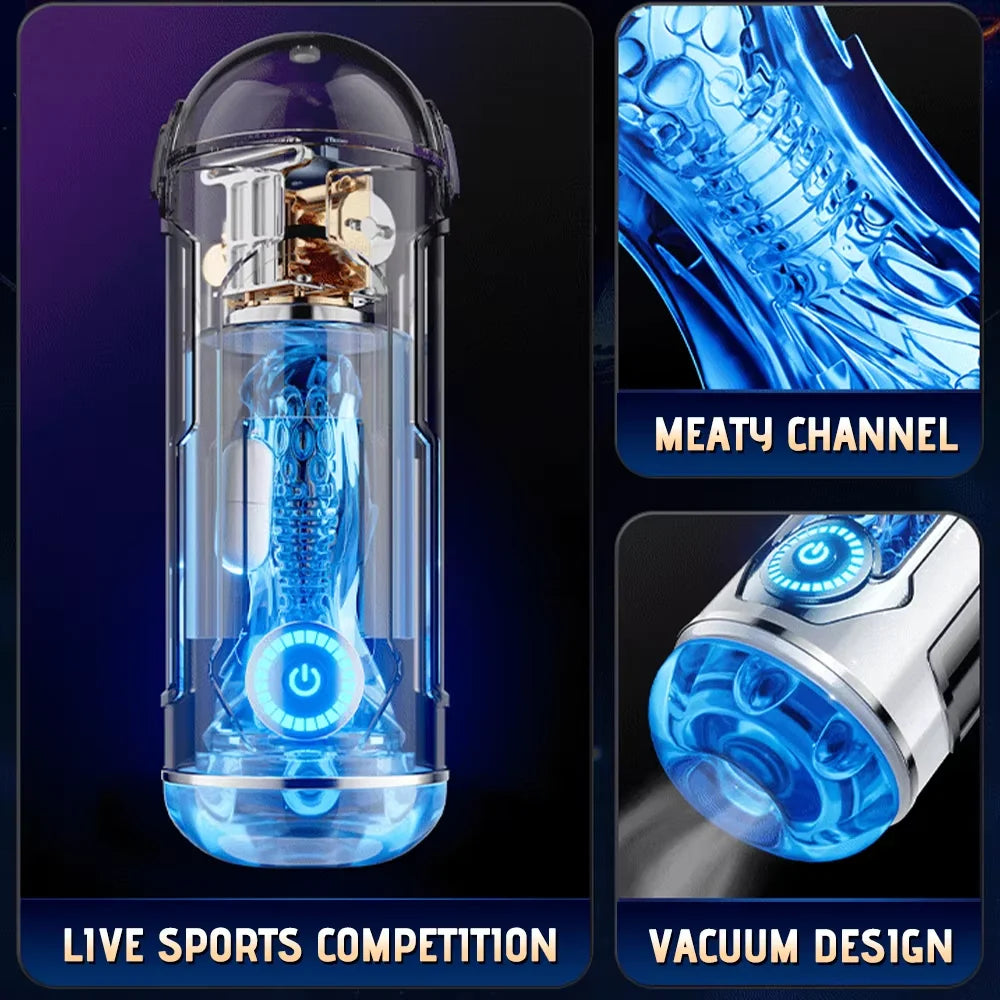 Automatic Male Masturbator Penetration Insert Powerful Suction Mount Penis Trainer Vibrator Pocket Pussy Adult Sex Toys for Men