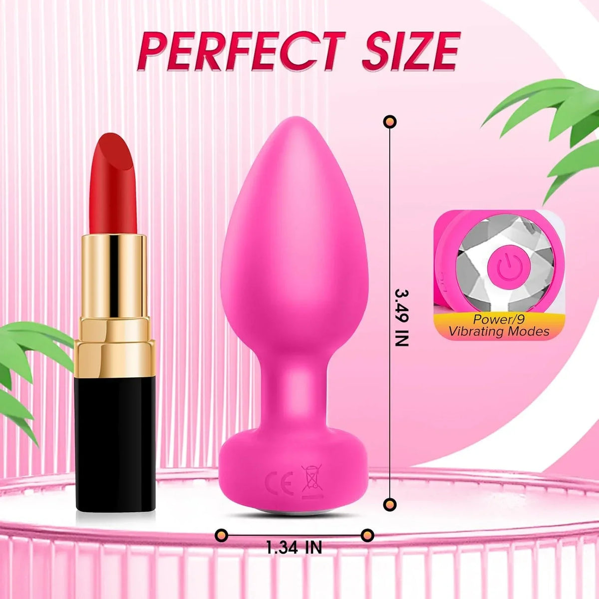 Anal Plug Vibrating Butt Plug Adult Sex Toys with APP & Remote Control Clitoral Vibrator 10 Vibration Modes for Men Women Couple