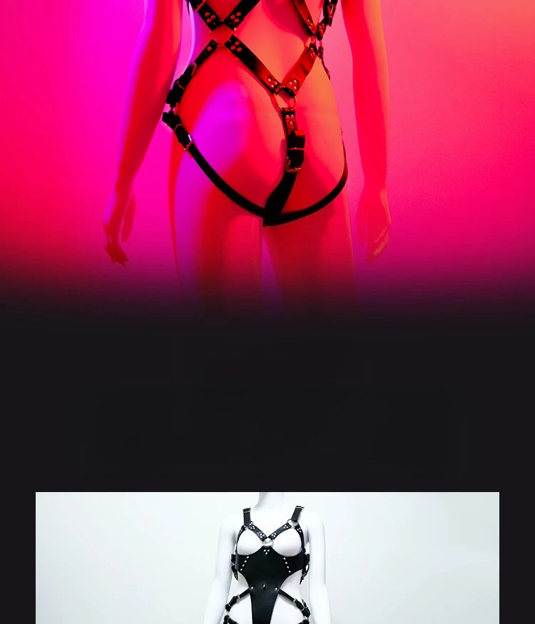 Full Body Bondage Bondage Restraint Straps BDSM Leather Chastity Belt Adult Products Exotic Sex Toys Sissy Adjustable Straps18+