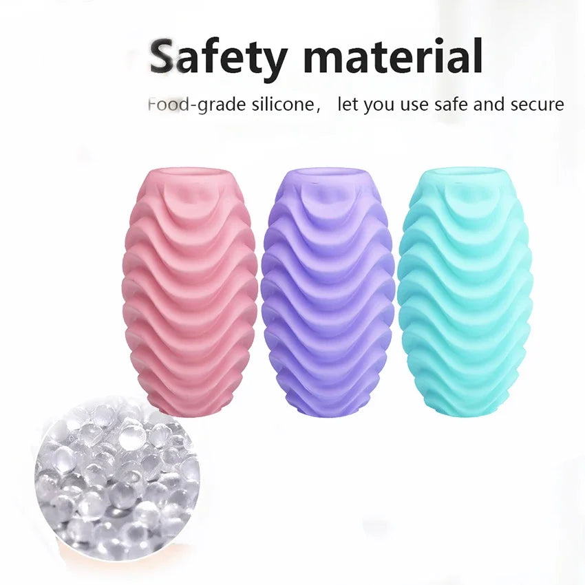 Male Masturbator Egg Erotic Toy for Adultl Silicone Penis Exercise Masturbation Cup Sex Toys for Men Protable Blowjob Sex Shop