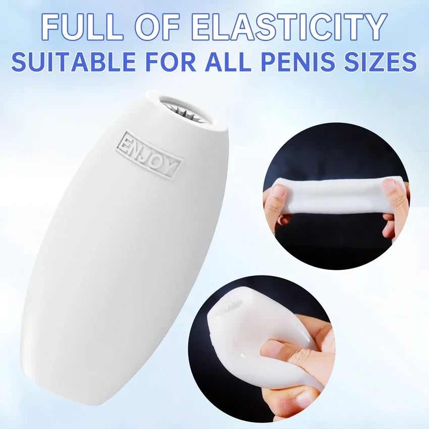 Male Masturbator Egg Erotic Toy for Adultl Silicone Penis Exercise Masturbation Cup Sex Toys for Men Protable Blowjob Sex Shop