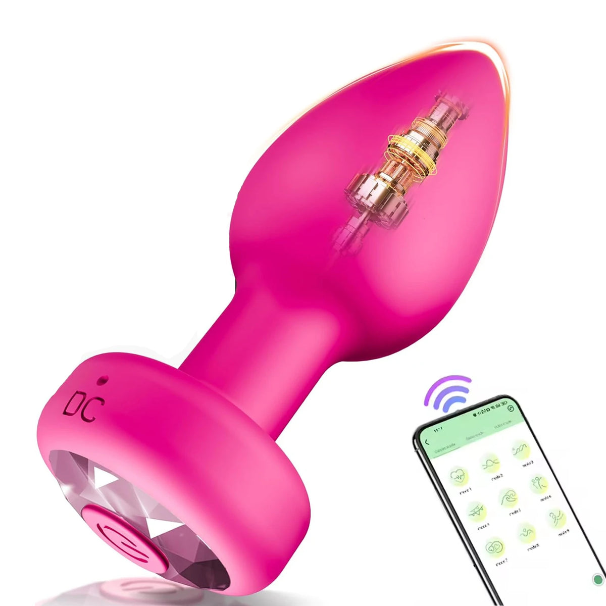 Anal Plug Vibrating Butt Plug Adult Sex Toys with APP & Remote Control Clitoral Vibrator 10 Vibration Modes for Men Women Couple