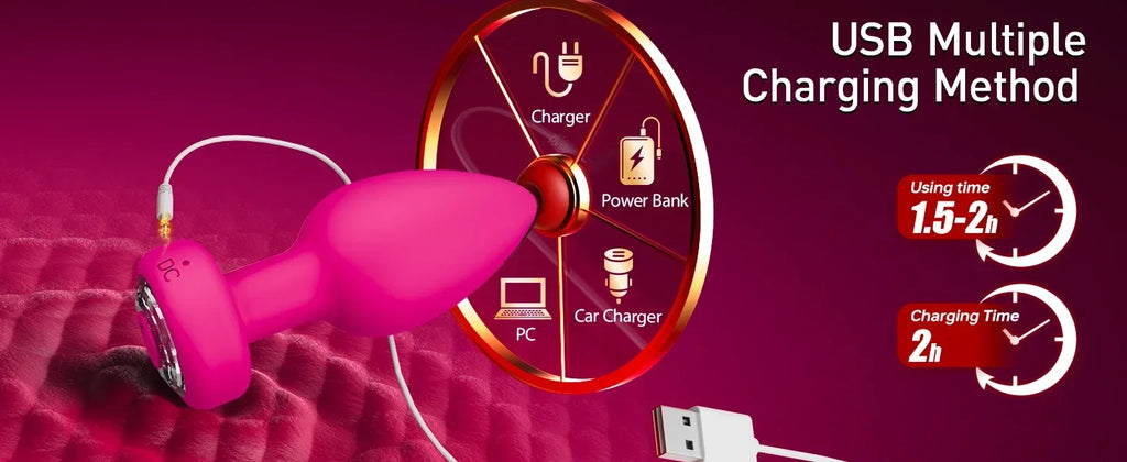 Anal Plug Vibrating Butt Plug Adult Sex Toys with APP & Remote Control Clitoral Vibrator 10 Vibration Modes for Men Women Couple