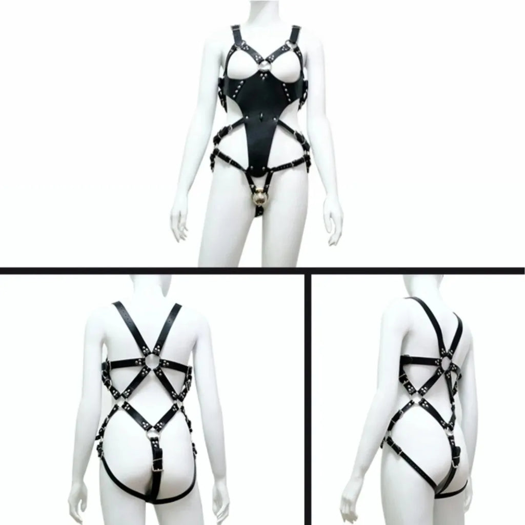 Full Body Bondage Bondage Restraint Straps BDSM Leather Chastity Belt Adult Products Exotic Sex Toys Sissy Adjustable Straps18+