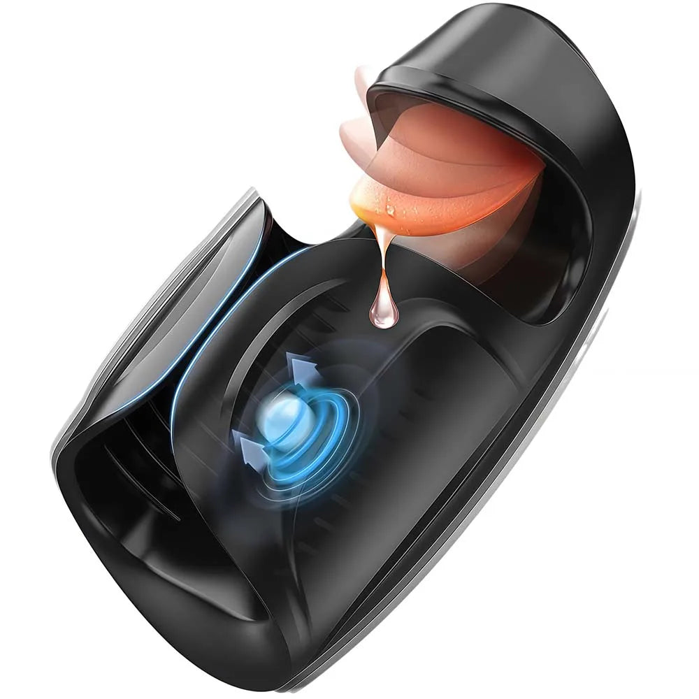 Sex Toys for Men 10 Speeds Thrusting Vibrating Male Masturbation Cup Tongue Licking Blowjob Penis Trainer Sex Machine 18+