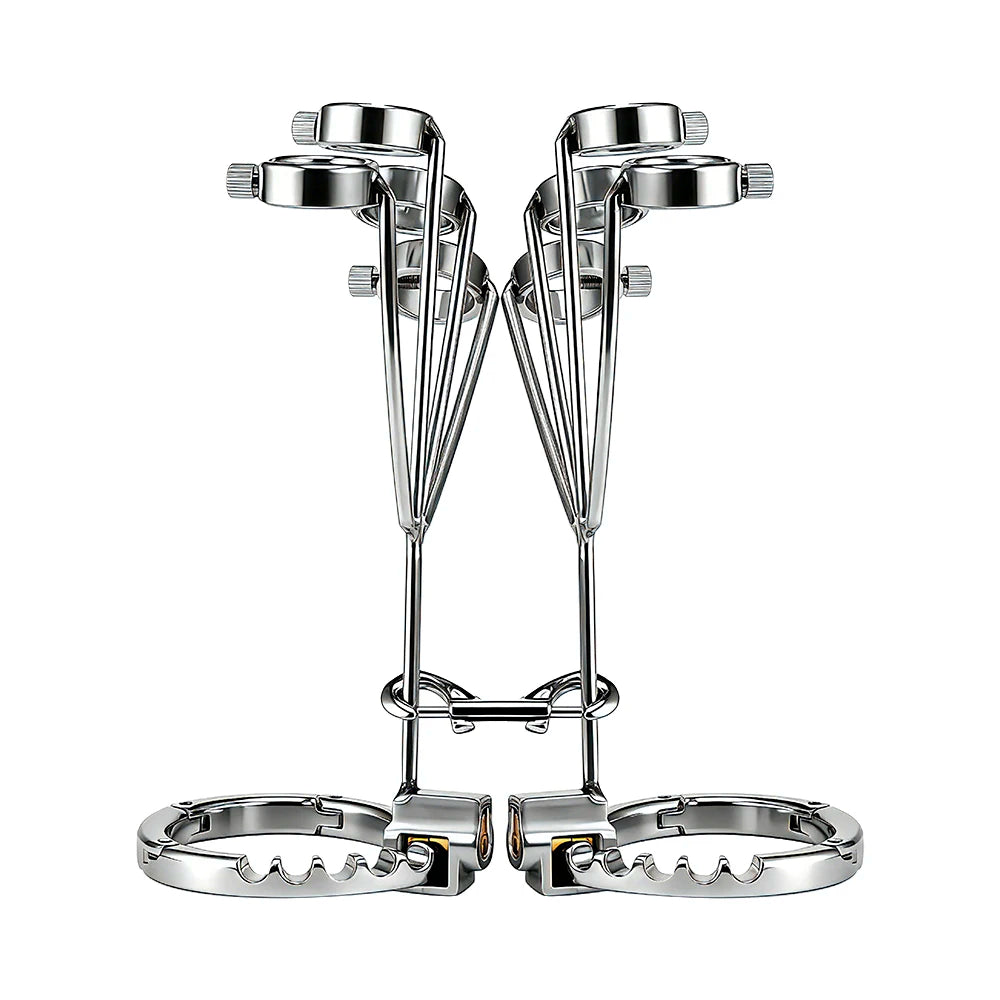1set,Ring Handcuffs, Stainless Steel Ring, Screw Adjustment, BDSM Bondage Sex Toy, Unisex Adult Sex Toys for Men Women, Pleasure