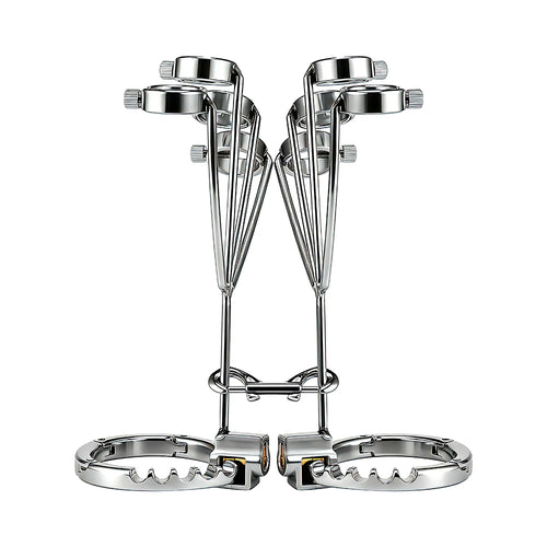 1set,Ring Handcuffs, Stainless Steel Ring, Screw Adjustment, BDSM Bondage Sex Toy, Unisex Adult Sex Toys for Men Women, Pleasure