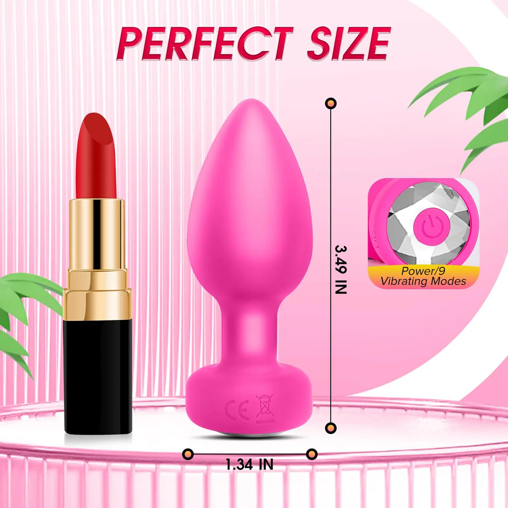 Anal Plug Vibrating Butt Plug Adult Sex Toys with APP & Remote Control Clitoral Vibrator 10 Vibration Modes for Men Women Couple