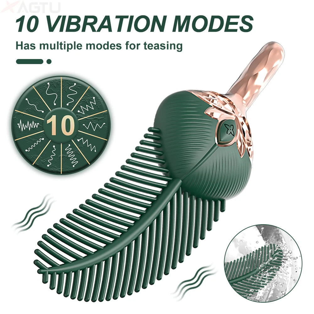 Vibratore intimo in silicone con comandi manuali – POMFW