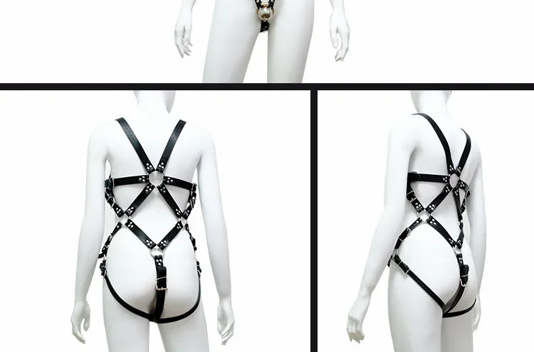 Full Body Bondage Bondage Restraint Straps BDSM Leather Chastity Belt Adult Products Exotic Sex Toys Sissy Adjustable Straps18+