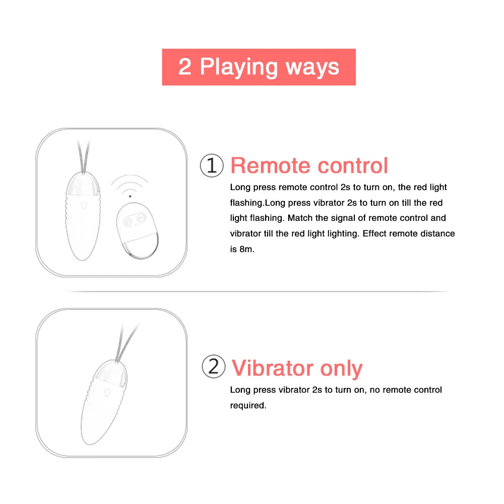 Wireless Remote Control Vibrating Egg Bullet Clitoris G- Spot Stimulator Vaginal Massage Vibrators Sex Toys For Woman Couples