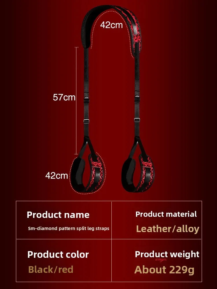 Sexual BDSM Sex Toys Sex Bondage Wrist and Thigh Restraints Set SM Sex Bondage Leg Clamps with Adjustable Straps, Sex Toys Kit
