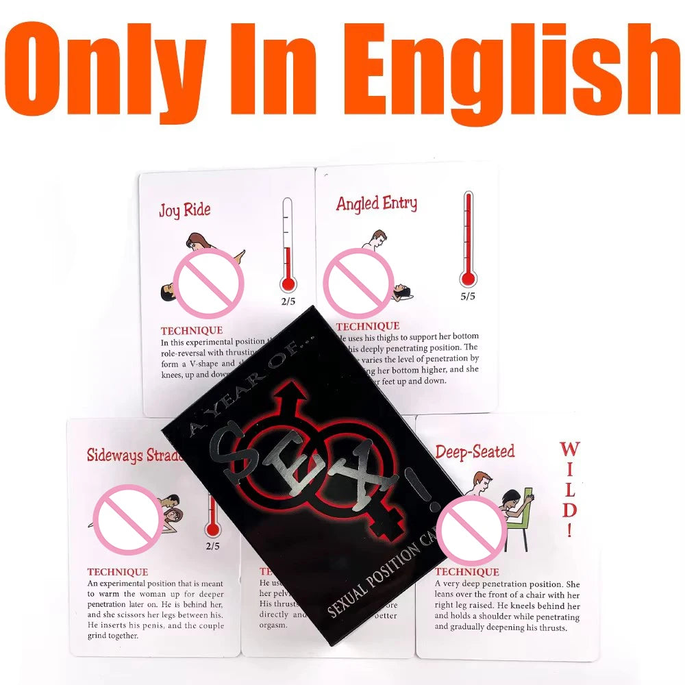 English Sexual Position Cards Role Playing Adult Games Bedroom Commands A Year Of Sex Toys For Couples 18+ Erotic Products