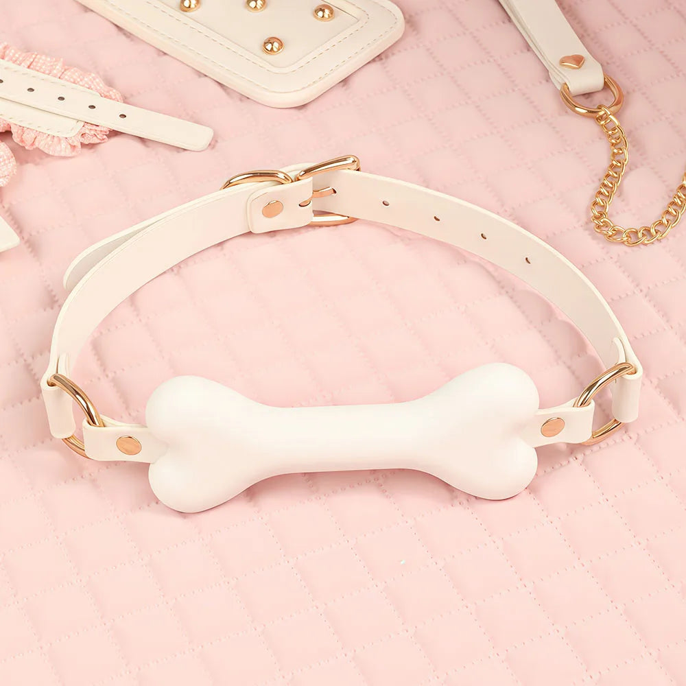 6 PCS BDSM Products Bondage Sex Toy Kits Maid Role Play Restraints Kit Sex Toys Handcuffs Collar Gag Eye Mask Couples Sex Tools