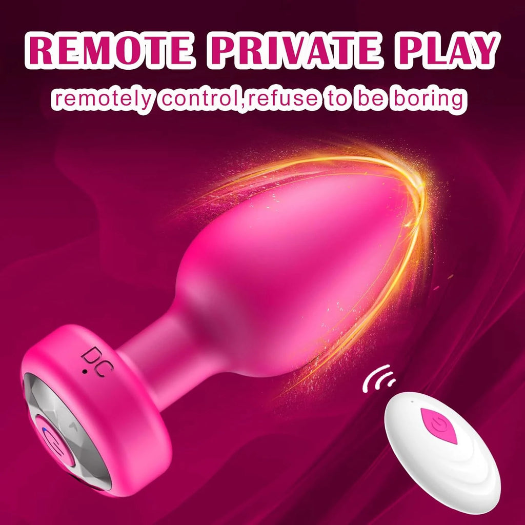 Anal Plug Vibrating Butt Plug Adult Sex Toys with APP & Remote Control Clitoral Vibrator 10 Vibration Modes for Men Women Couple