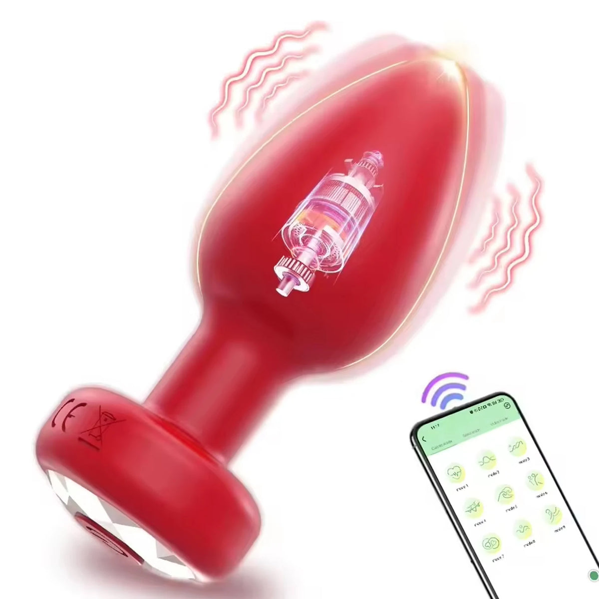 Anal Plug Vibrating Butt Plug Adult Sex Toys with APP & Remote Control Clitoral Vibrator 10 Vibration Modes for Men Women Couple