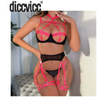 Diccvicc Bandage Lingerie Open Halter Bra Naked Women Underwear without Censorship Intimate Outfit Exotic Set Erotic Costume