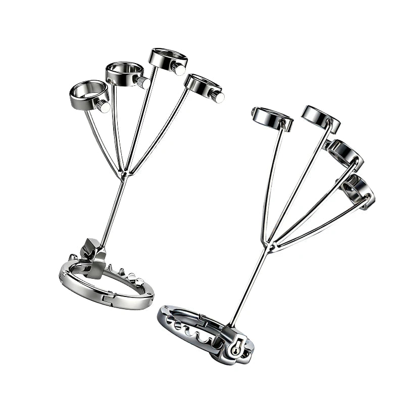1set,Ring Handcuffs, Stainless Steel Ring, Screw Adjustment, BDSM Bondage Sex Toy, Unisex Adult Sex Toys for Men Women, Pleasure