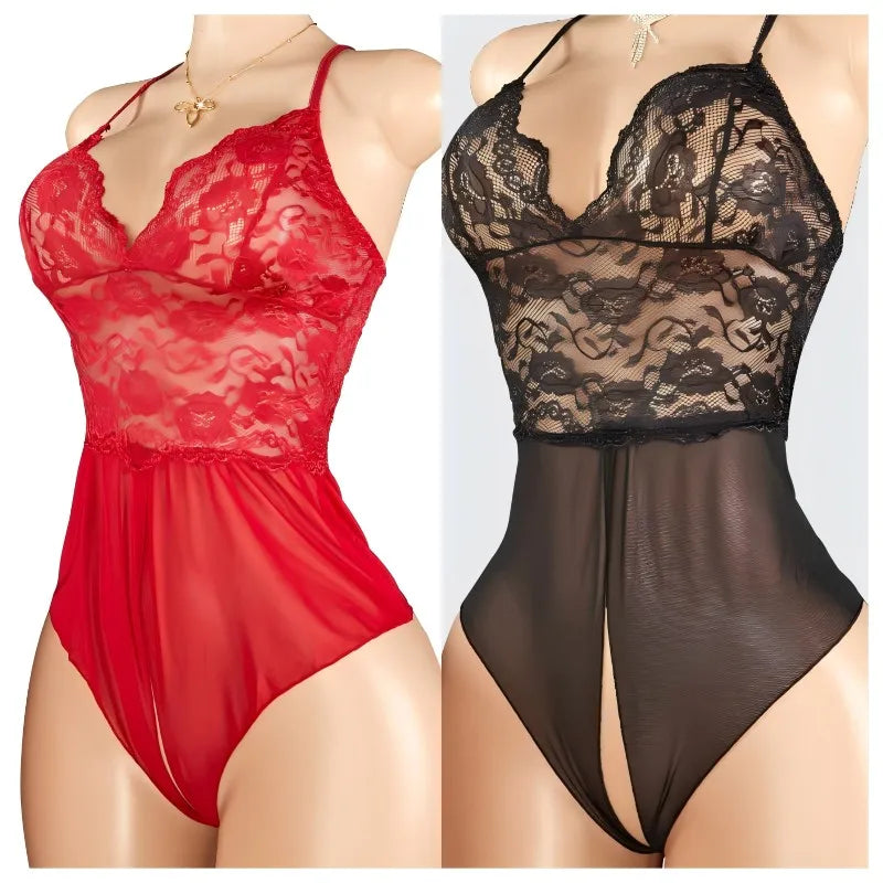 Erotic Lingerie Women  Underwear Porn Babydolls Dress Bodysuit Exotic Seductive Sleepwear Sheer Lace Bra Crotchless Sexy