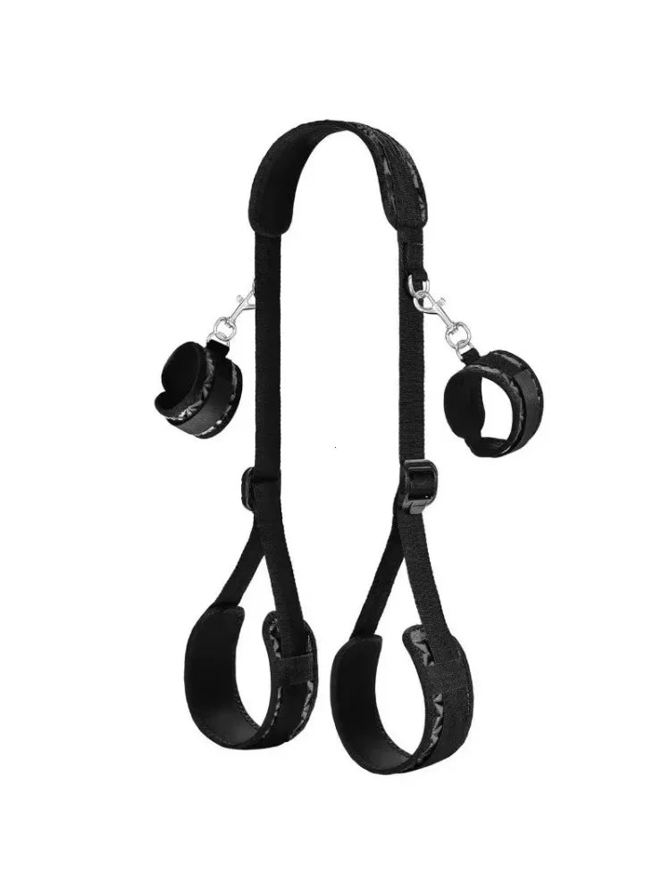 Sexual BDSM Sex Toys Sex Bondage Wrist and Thigh Restraints Set SM Sex Bondage Leg Clamps with Adjustable Straps, Sex Toys Kit