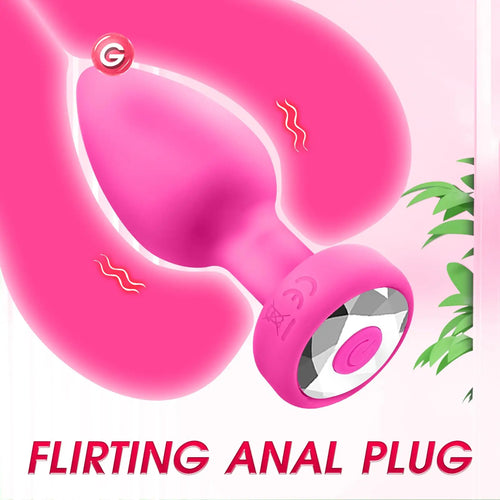 Anal Plug Vibrating Butt Plug Adult Sex Toys with APP & Remote Control Clitoral Vibrator 10 Vibration Modes for Men Women Couple