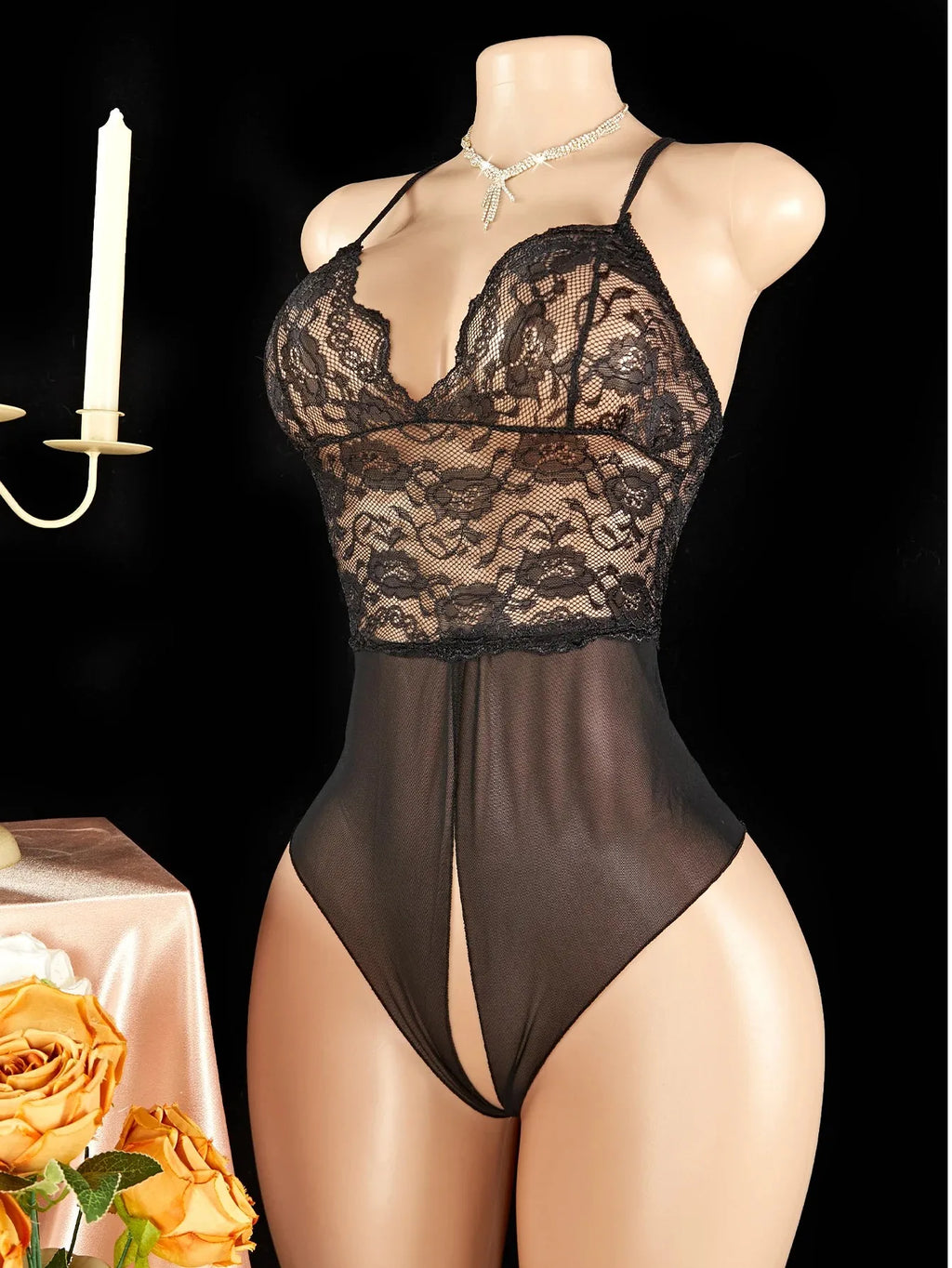 Erotic Lingerie Women  Underwear Porn Babydolls Dress Bodysuit Exotic Seductive Sleepwear Sheer Lace Bra Crotchless Sexy