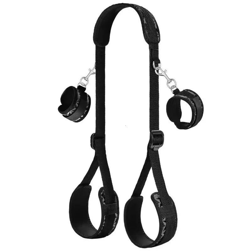Sexual BDSM Sex Toys Sex Bondage Wrist and Thigh Restraints Set SM Sex Bondage Leg Clamps with Adjustable Straps, Sex Toys Kit
