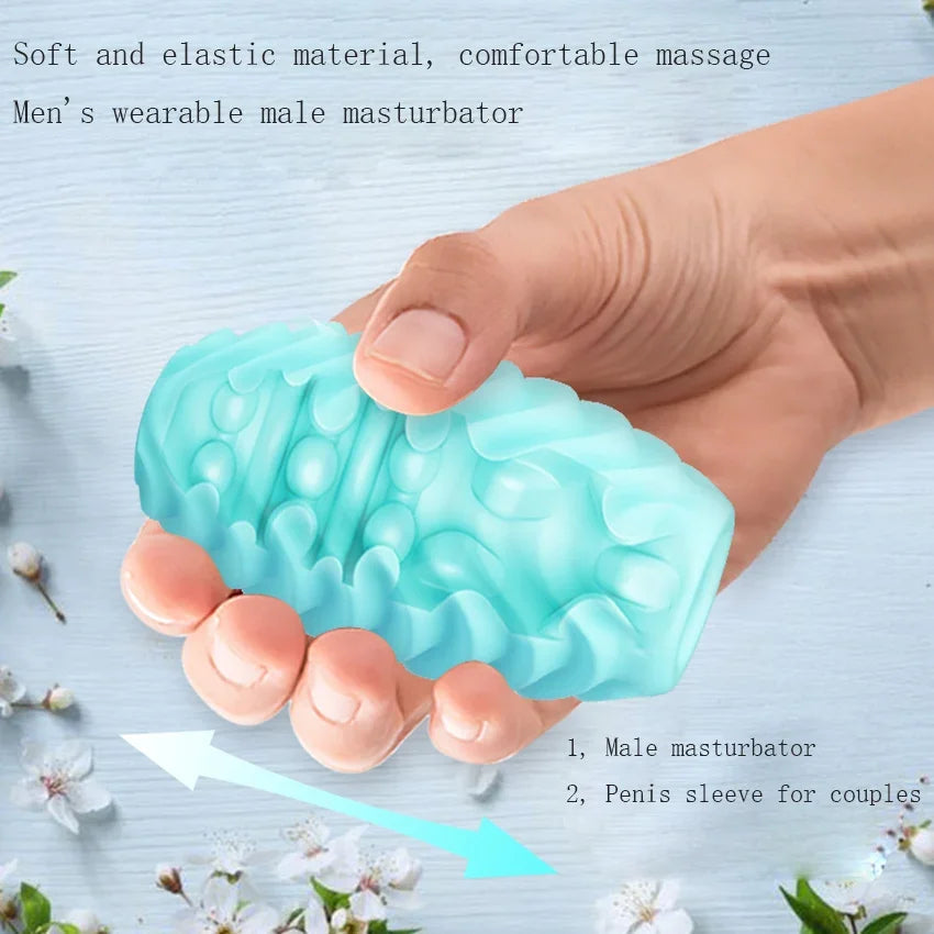 Male Masturbator Egg Erotic Toy for Adultl Silicone Penis Exercise Masturbation Cup Sex Toys for Men Protable Blowjob Sex Shop