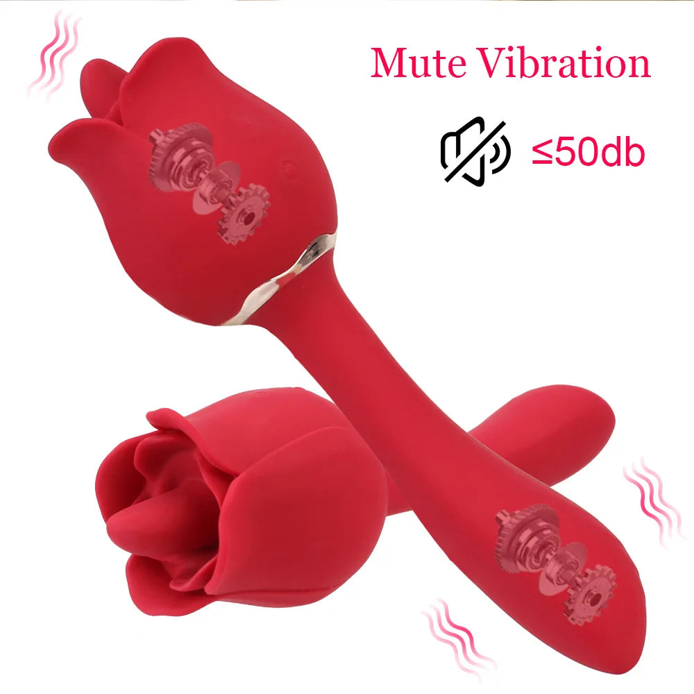 Erotic Rose Rod Vibrators For Women Clitoris Licks Nipple Sucker Sucks Anal Plug Fake Dildos Female Masturbator Sex Toys Adults