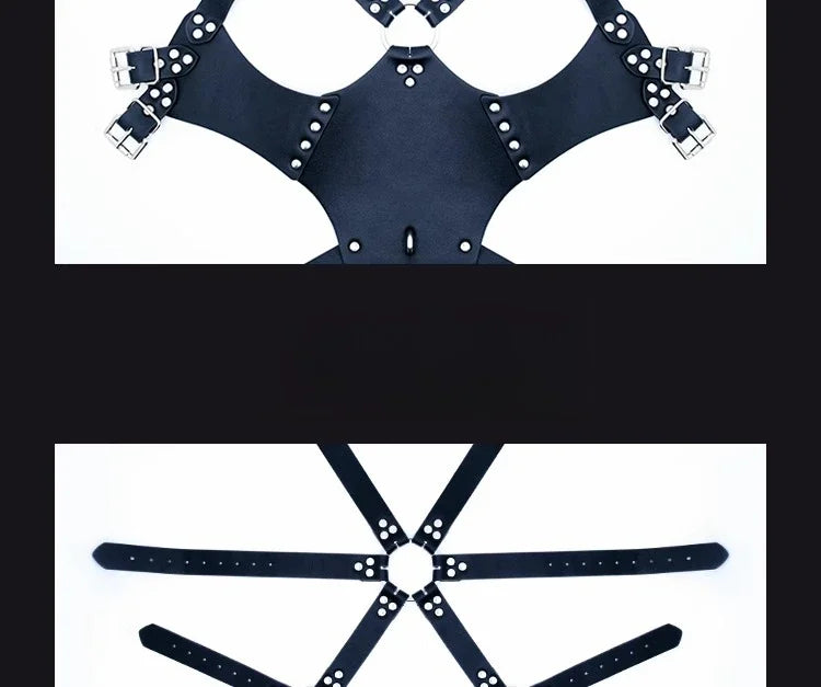 Full Body Bondage Bondage Restraint Straps BDSM Leather Chastity Belt Adult Products Exotic Sex Toys Sissy Adjustable Straps18+