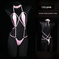 Sex Underwear One-Piece Bundle Set Open Crotch Sex Sexy Set Lacquer Leather Sexy Lingerie Latex Color Lure Anime Cosplay