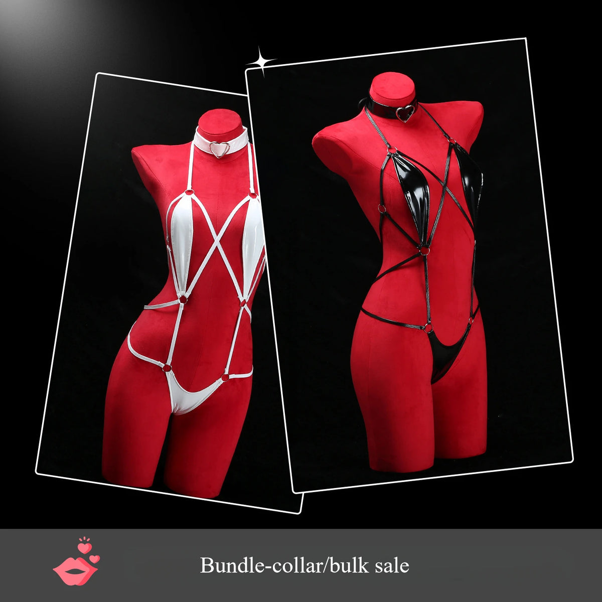 Black Patent Leather Strappy Bodysuit Sexy Crotchless Jumpsuit Harness Choker Wet Teddy Fetish Erotic Role Lingerie Set Hot New